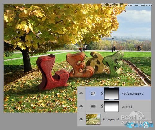Photoshop制作超酷的秋季风格立体字,PS教程,思缘教程网