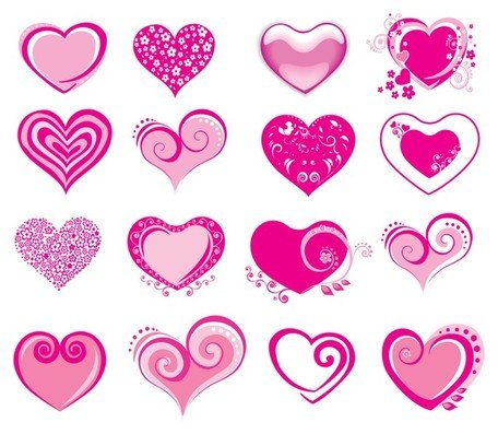 粉红色的 heartshaped 图标