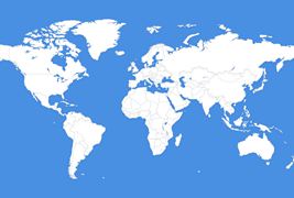 蓝色世界地图Sketch素材