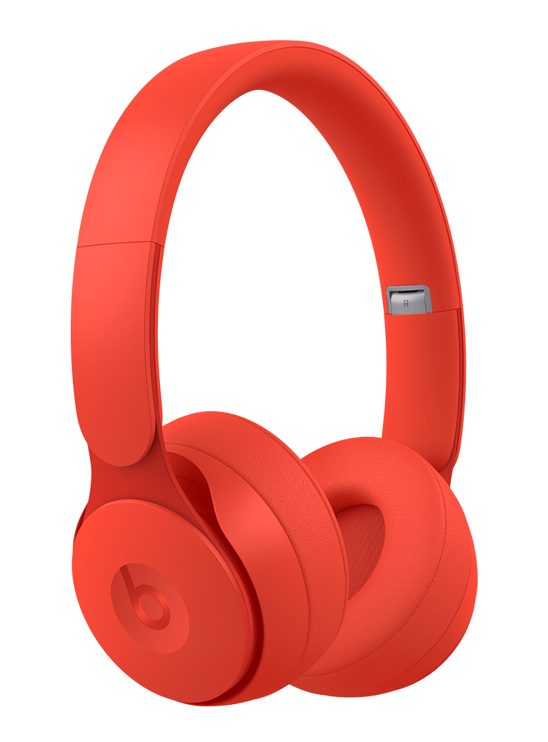 red headphones