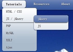 jQuery+CSS3流畅下拉菜单特效