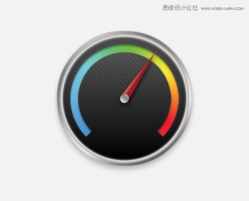 Photoshop制作精美的圆形仪表指针图标,PS教程,站长图库
