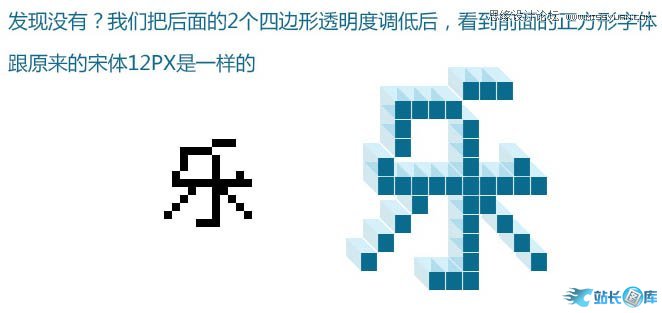 Photoshop制作立体效果的像素艺术字,PS教程,站长图库