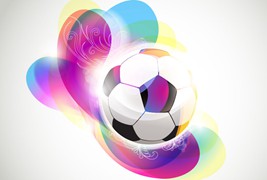 炫彩足球海报背景设计矢量素材下载（三）