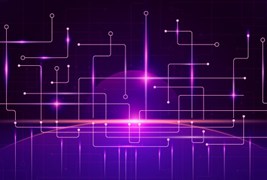 抽象紫色科技背景矢量素材