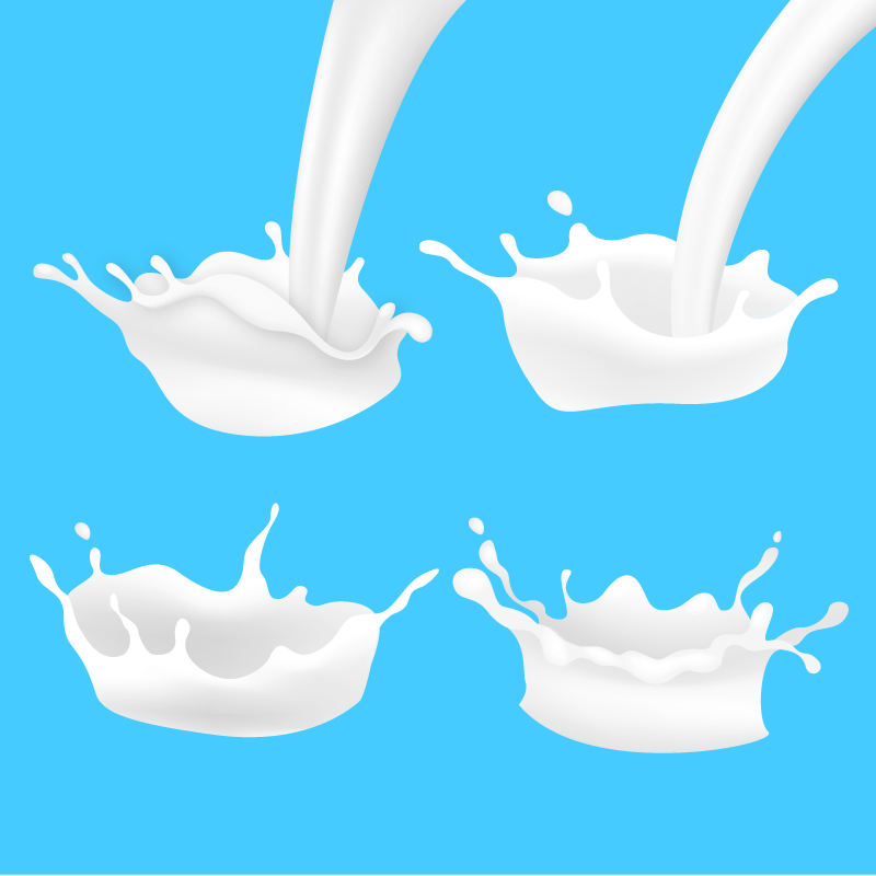 纯白的牛奶矢量素材