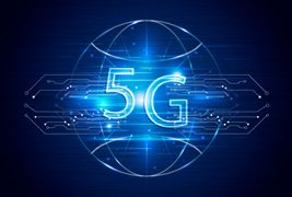 5G移动通信技术科技背景矢量素材