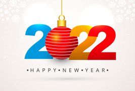 多彩数字设计2022新年快乐矢量素材