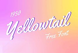 免费商用字体-手写连笔英文字体下载 Yellowtail