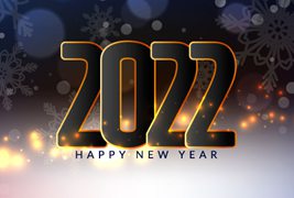 雪花和星空设计的2022新年快乐banner矢量素材